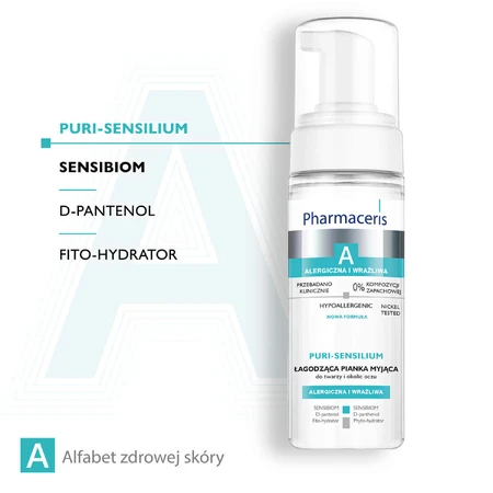 Pharmaceris A Puri-Sensilium, успокаивающая очищающая пенка для лица и области вокруг глаз, 150 мл: цены и характеристики