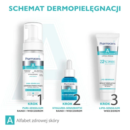 Pharmaceris A Puri-Sensilium, успокаивающая очищающая пенка для лица и области вокруг глаз, 150 мл: цены и характеристики