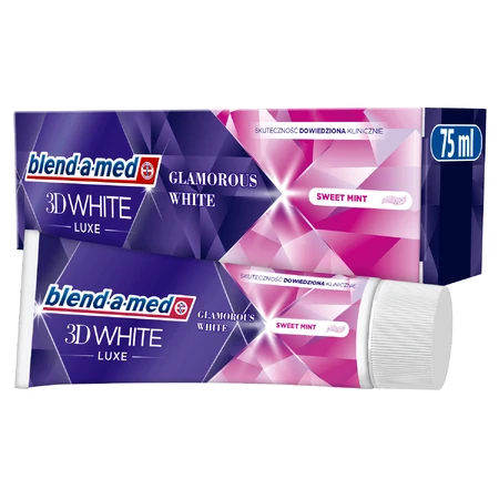 Blend-a-med 3D White Luxe, зубна паста, Гламурний білий, 75 мл: ціни та характеристики