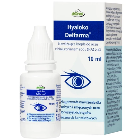 Delfarma Hyaloko увлажняющие глазные капли, 10 мл: цены и характеристики