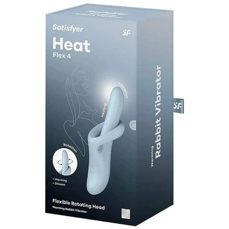 Satisfyer Heat Flex 4, вибратор с подогревом для стимуляции точки G, синий, 1 шт.: цены и характеристики