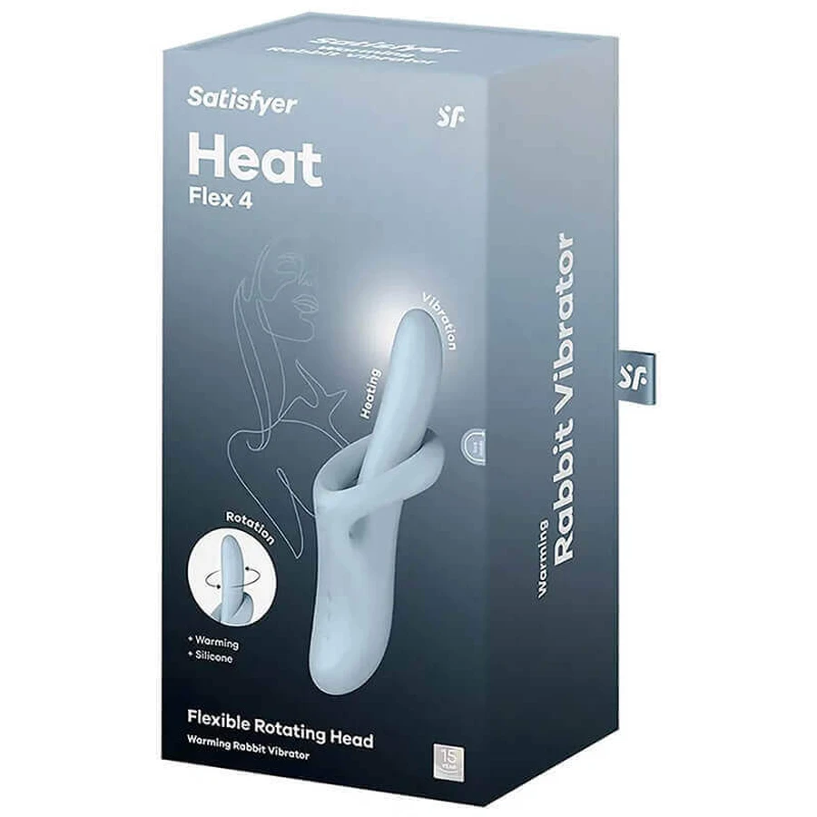 Satisfyer Heat Flex 4, вибратор с подогревом для стимуляции точки G, синий, 1 шт.: цены и характеристики