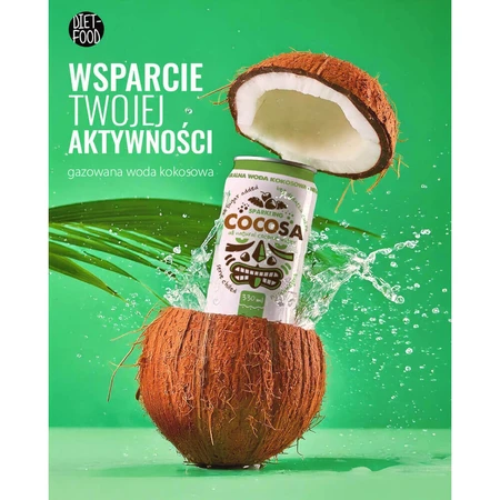 Diet-Food Cocosa Sparkling Coconut Water, газированная кокосовая вода, 330 мл: цены и характеристики