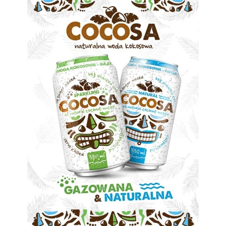 Diet-Food Cocosa Sparkling Coconut Water, газированная кокосовая вода, 330 мл: цены и характеристики