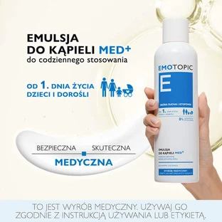 Набір Emotopic Med+, емульсія для ванни, від народження, 400 мл + лосьйон для тіла, від народження, 400 мл