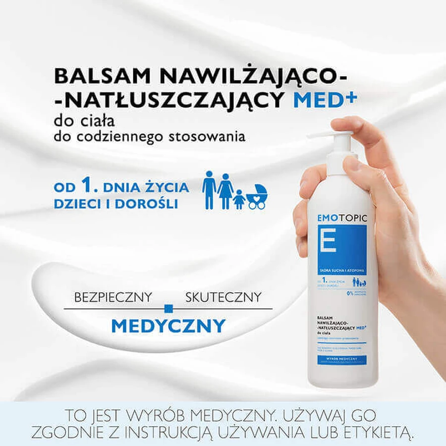 Набір Emotopic Med+, емульсія для ванни, від народження, 400 мл + лосьйон для тіла, від народження, 400 мл: ціни та характеристики