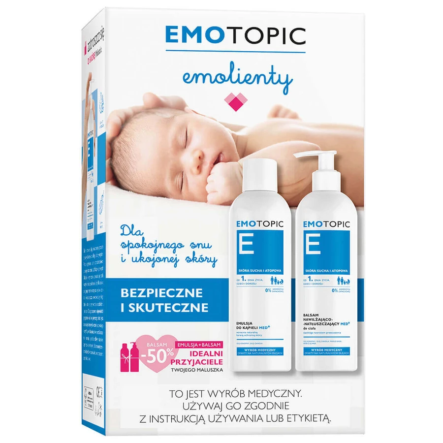 Набір Emotopic Med+, емульсія для ванни, від народження, 400 мл + лосьйон для тіла, від народження, 400 мл: ціни та характеристики