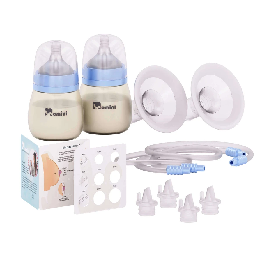 Momini TwinPump, електронний молоковідсмоктувач, подвійний, 4-фазний + LittleCare, безкоштовний інфрачервоний термометр: ціни та характеристики