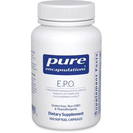 Масло примулы вечерней Pure Encapsulations E.P.O. Evening Primrose Oil 500 мг, капсулы № 100 : цены и характеристики