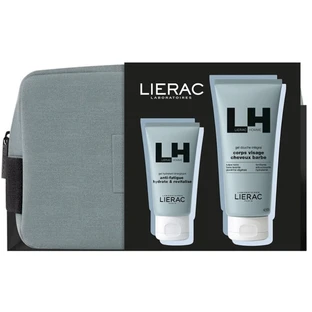Набір Lierac Homme: Гель для обличчя Energizing Moisturizing Gel, 50 мл + Гель для душу Integral Shower Gel, 200 мл у косметичці