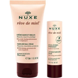 Набір Nuxe Reve de Miel: Крем для рук і нігтів Hand And Nail Cream, 30 мл + Бальзам для губ Lip Moisturizing Stick, 4 г