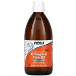 Омега-3 Риб'ячий жир Now Foods Omega-3 Fish Oil, рідкий, лимон, 500 мл: ціни та характеристики