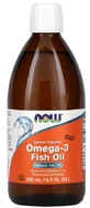 Омега-3 Рыбий жир Now Foods Omega-3 Fish Oil, жидкий, лимон, 500 мл