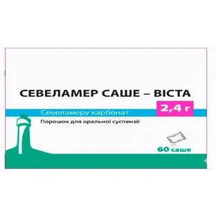 Севеламер саше-Віста порошок для оральної суспензії 2.4 г, саше, №60 