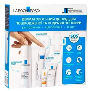 Набір La Roche-Posay SOS догляд за пошкодженою та подразненою шкірою обличчя та тіла, для всієї родини