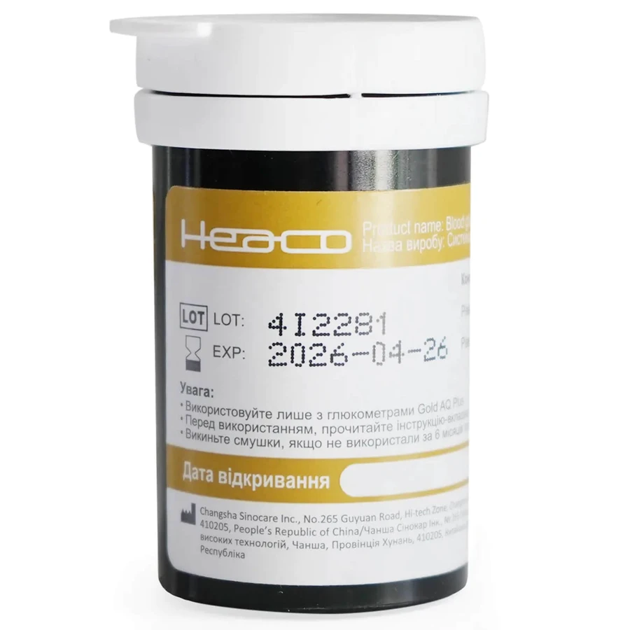 Тест-смужки для глюкометра Heaco Gold AQ Plus 50 шт: цены и характеристики
