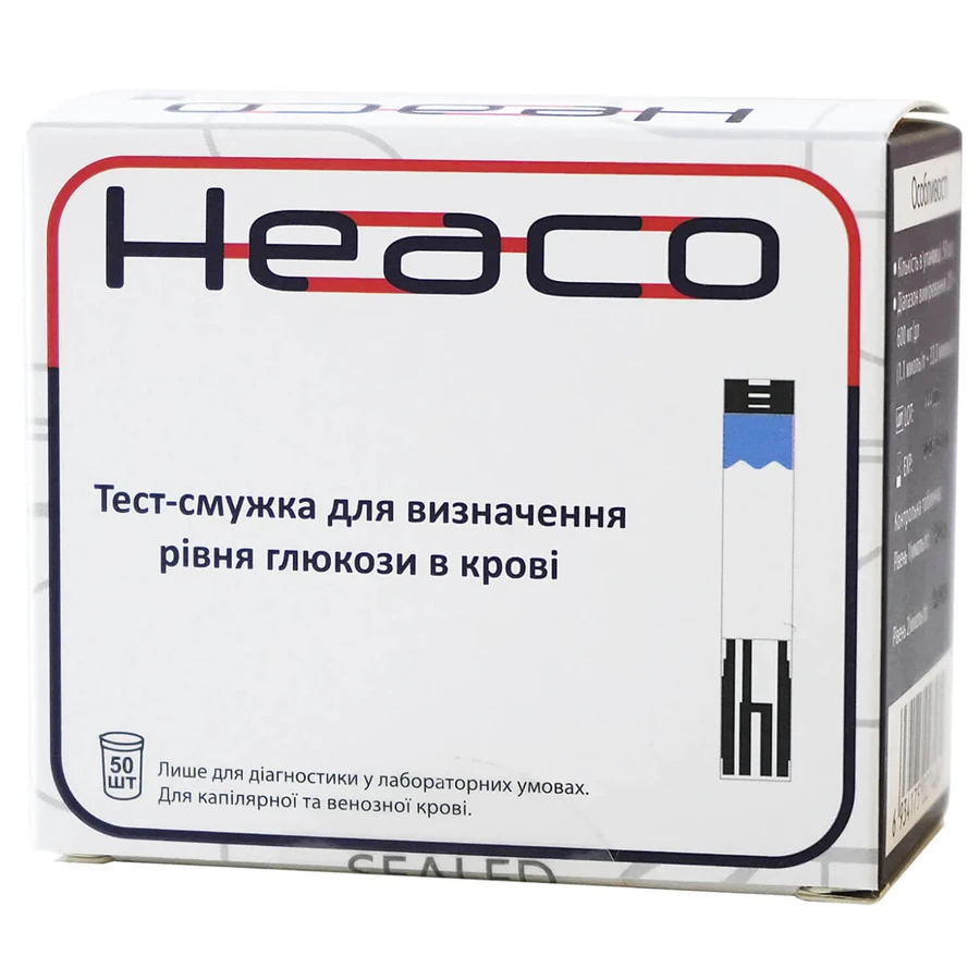 Тест-смужки для глюкометра HEACO Safe AQ 50 шт: ціни та характеристики