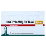 Бікалутамід-Віста АС таблетки, в/плів. обол. по 150 мг №30 (10х3): ціни та характеристики
