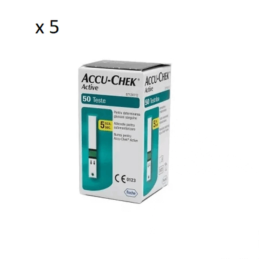Тест-смужки Accu-Chek Active, 5x50 одиниць, Roche: ціни та характеристики
