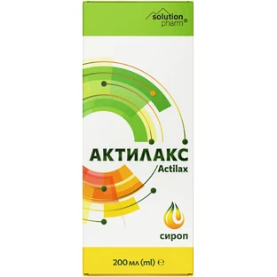 Актилакс сироп Solution pharm для нормалізації роботи шлунково-кишкового тракту флакон 200 мл 