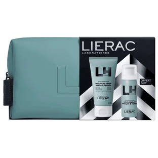 Набор Lierac Homme: Бальзам после бритья, 75 мл + Пена для бритья, 50 мл в косметичке