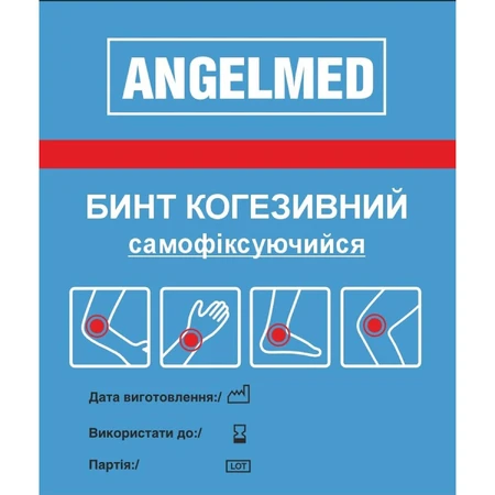 Бинт медичний самофіксуючий Angelmed когезивний еластичний (тканий) розмір 6 см х 4 м 1 шт: ціни та характеристики
