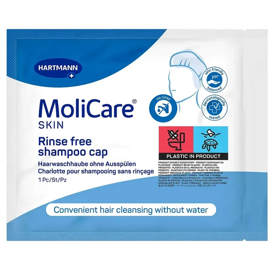 Шапочка MoliCare Skin для миття голови без води 1 шт: ціни та характеристики