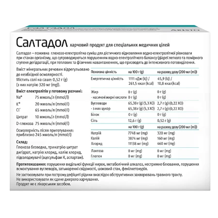 Салтадол пор. по 4,13 г №12 в саше: ціни та характеристики