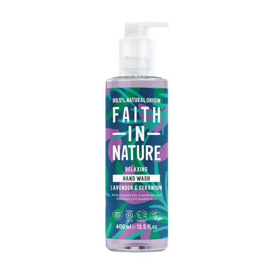 Рідке мило для рук Faith In Nature Relaxing Hand Wash з лавандою та геранню, 400 мл: ціни та характеристики