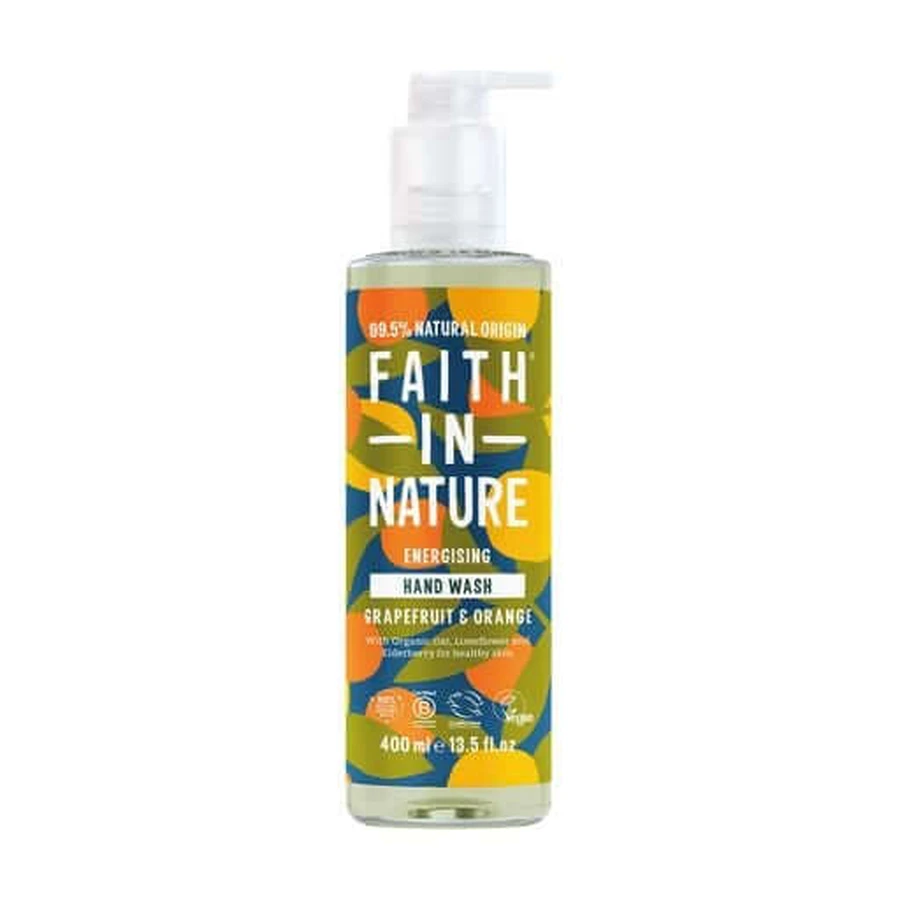 Рідке мило для рук Faith In Nature Energising Hand Wash з грейпфрутом та апельсином, 400 мл: ціни та характеристики