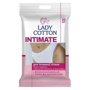 Салфетки влажные Lady Cotton для интимной гигиены 20 шт.