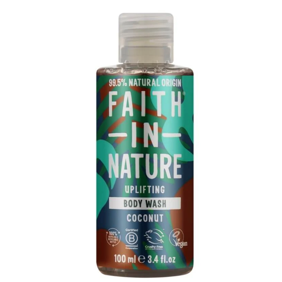 Гель для душу Faith In Nature натуральний з кокосом, 100 мл: ціни та характеристики