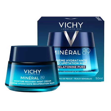 Крем для обличчя Vichy Mineral 89 нічний, відновлювальний, зволожувальний для всіх типів шкіри з чистим мелатоніном, 50 мл: ціни та характеристики