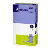 Нитриловые смотровые перчатки, неопудренные, размер S, 100 штук, Ambulex