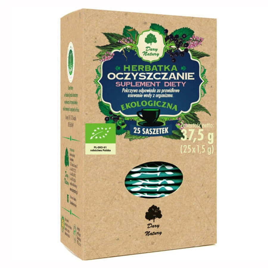 Dary Natury Purification, органический чай, 1,5 г x 25 пакетиков: цены и характеристики