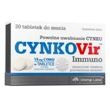 Olimp CynkoVir Immuno, цинк 15 мг, фруктово-мятный вкус, 30 пастилок