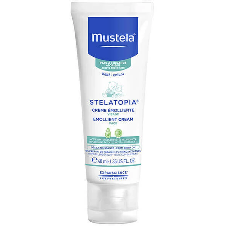 Mustela Stelatopia, очищувальна олія від народження, 500 мл + пом'якшувальний крем для обличчя, 40 мл безкоштовно: ціни та характеристики