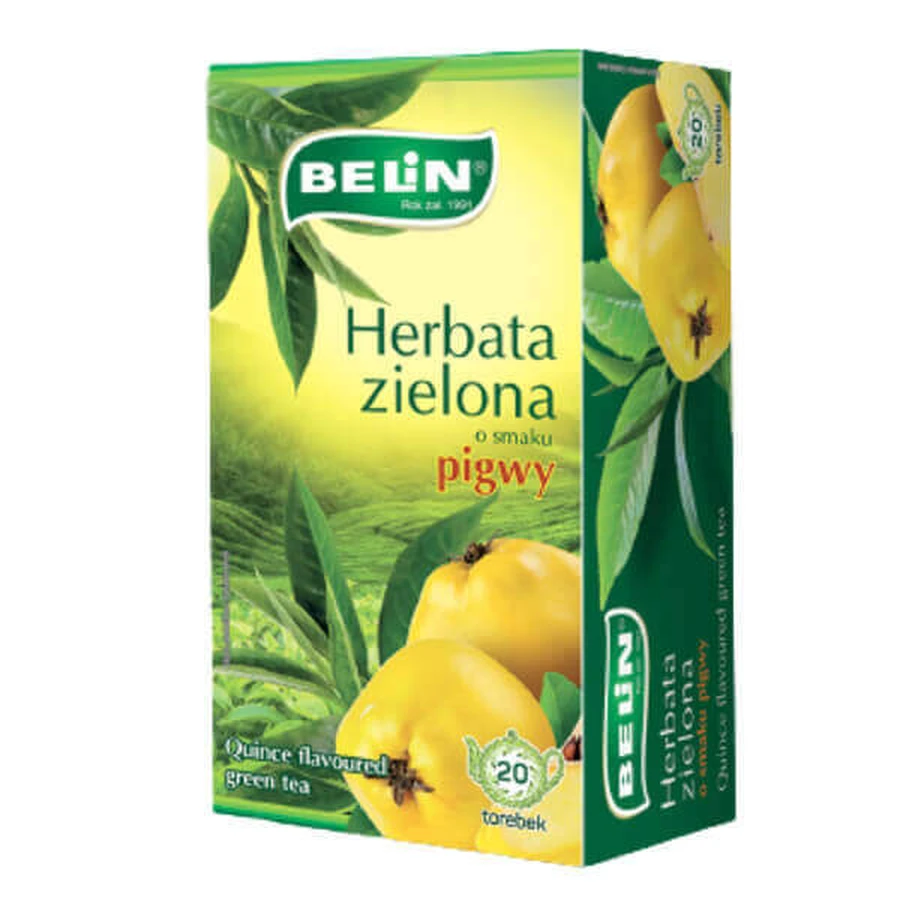 Зеленый чай Belin со вкусом айвы, 1,75 г x 20 пакетиков: цены и характеристики
