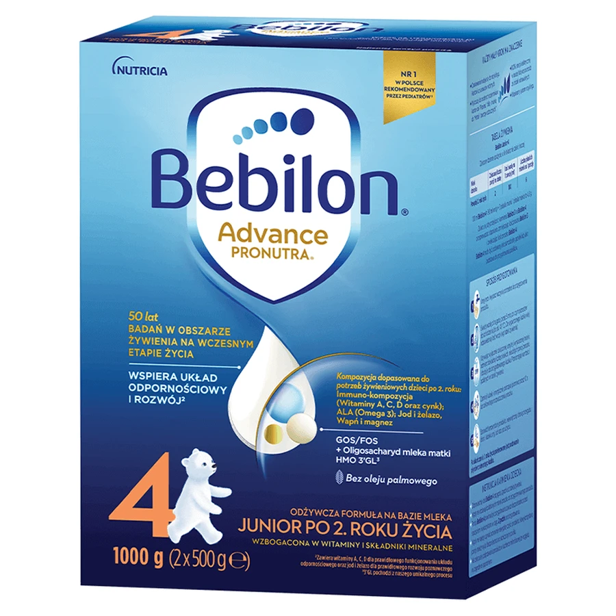 Bebilon Advance Pronutra 4 Junior, поживна молочна суміш на основі молока, після 2 років, 1000 г: ціни та характеристики