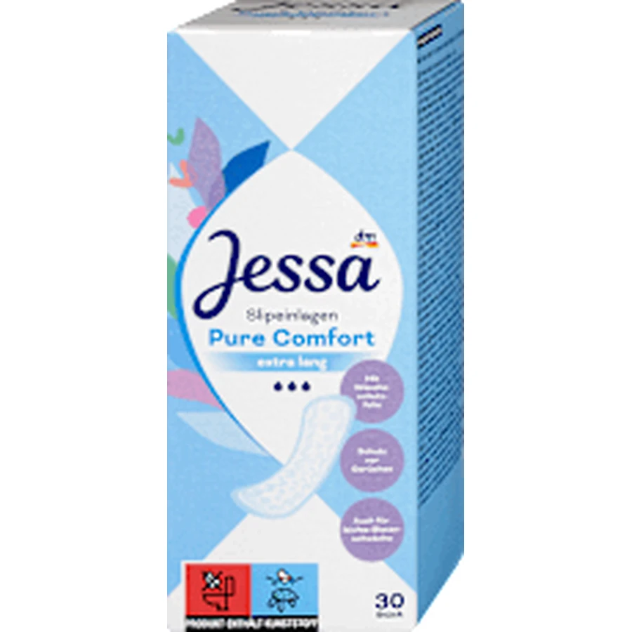 Jessa Pure Comfort Надзвичайно довгі щоденні поглинаючі прокладки, 30 шт.: ціни та характеристики