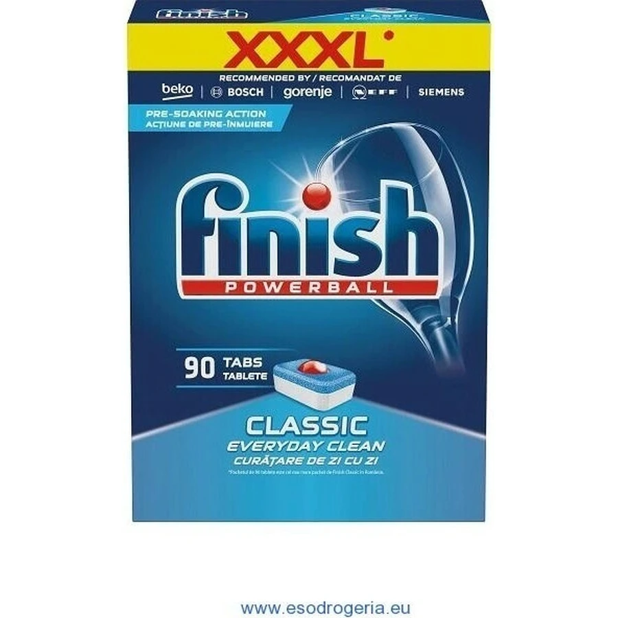 Фінішні вкладки Classic Regular 1×90 шт, таблетки для посудомийної машини: ціни та характеристики