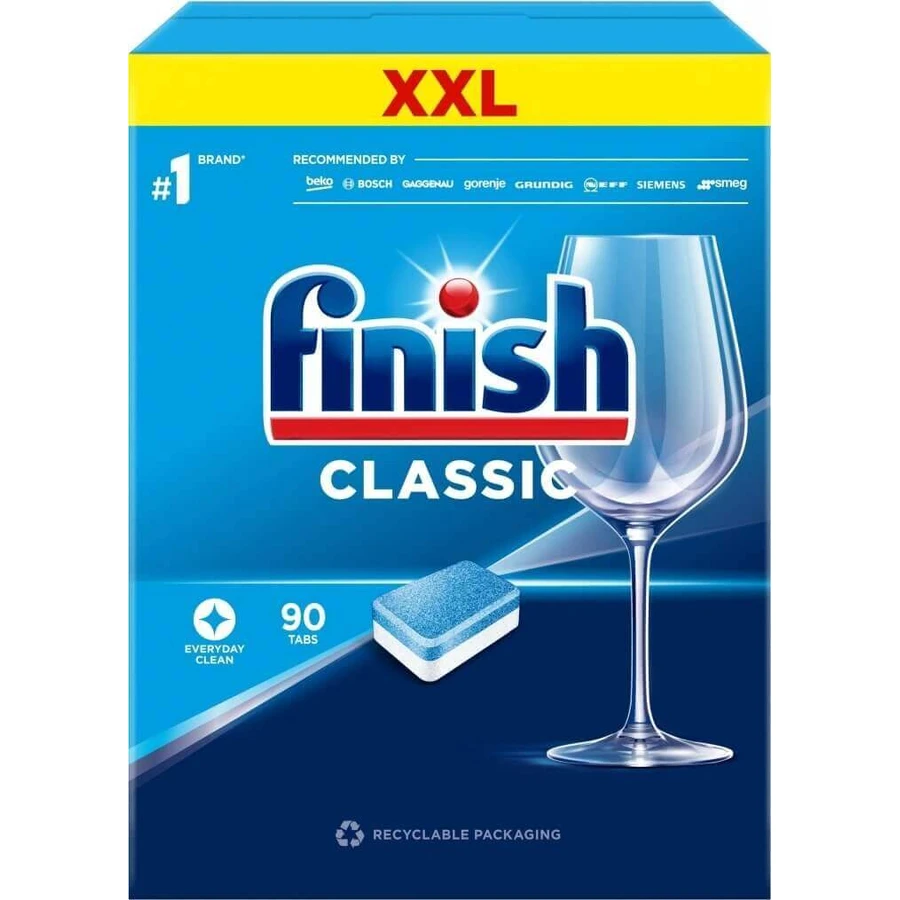 Фінішні вкладки Classic Regular 1×90 шт, таблетки для посудомийної машини: ціни та характеристики