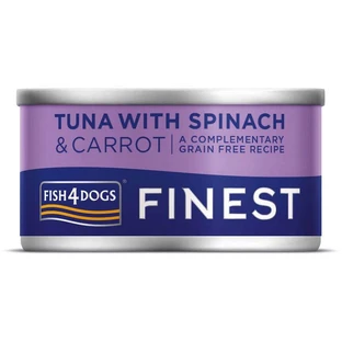 Fish4Dogs Консервы для собак Finest тунец с морковью и шпинатом 85 г