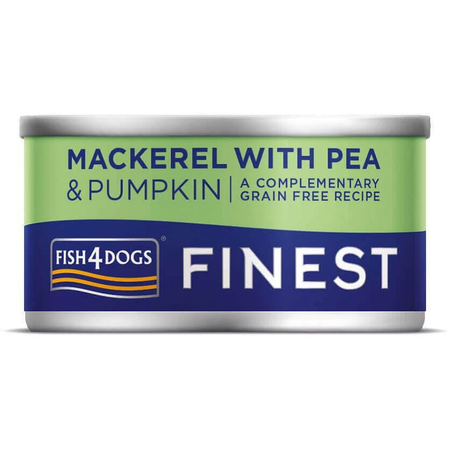 Fish4Dogs Консервы для собак Finest со скумбрией, тыквой и горохом 85 г: цены и характеристики