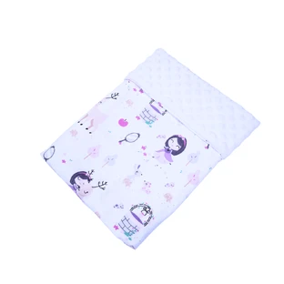 Одеяло из плюша, минки и хлопка, 80 x 80 см, девочки, Fic Baby