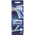 Gillette Blue II Chromium Одноразовая бритва, 10 штук
