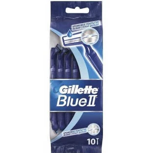 Gillette Blue II Chromium Одноразовая бритва, 10 штук