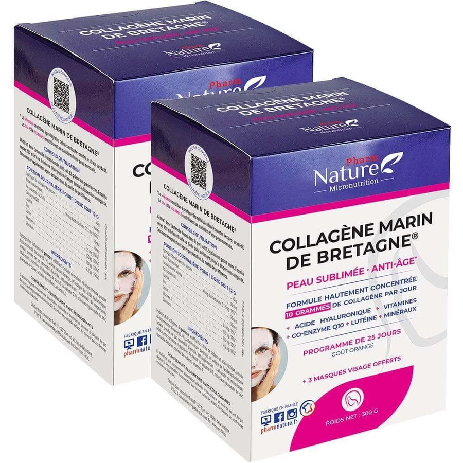 Pharm Nature Micronutrition Сублімована шкіра з колагеном моря Бретані, антивікова 2х300г: ціни та характеристики