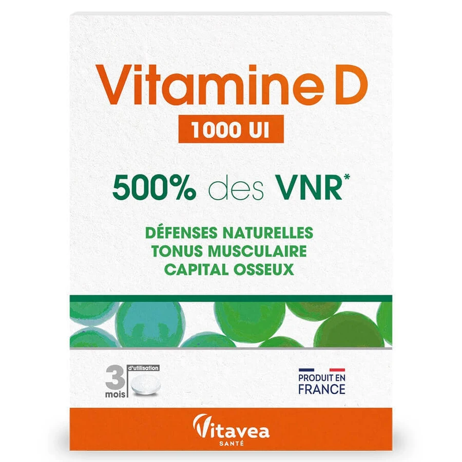 Vitavea Santé Vitamins D 1000 МО 500% des VNR* 90 таблеток: ціни та характеристики