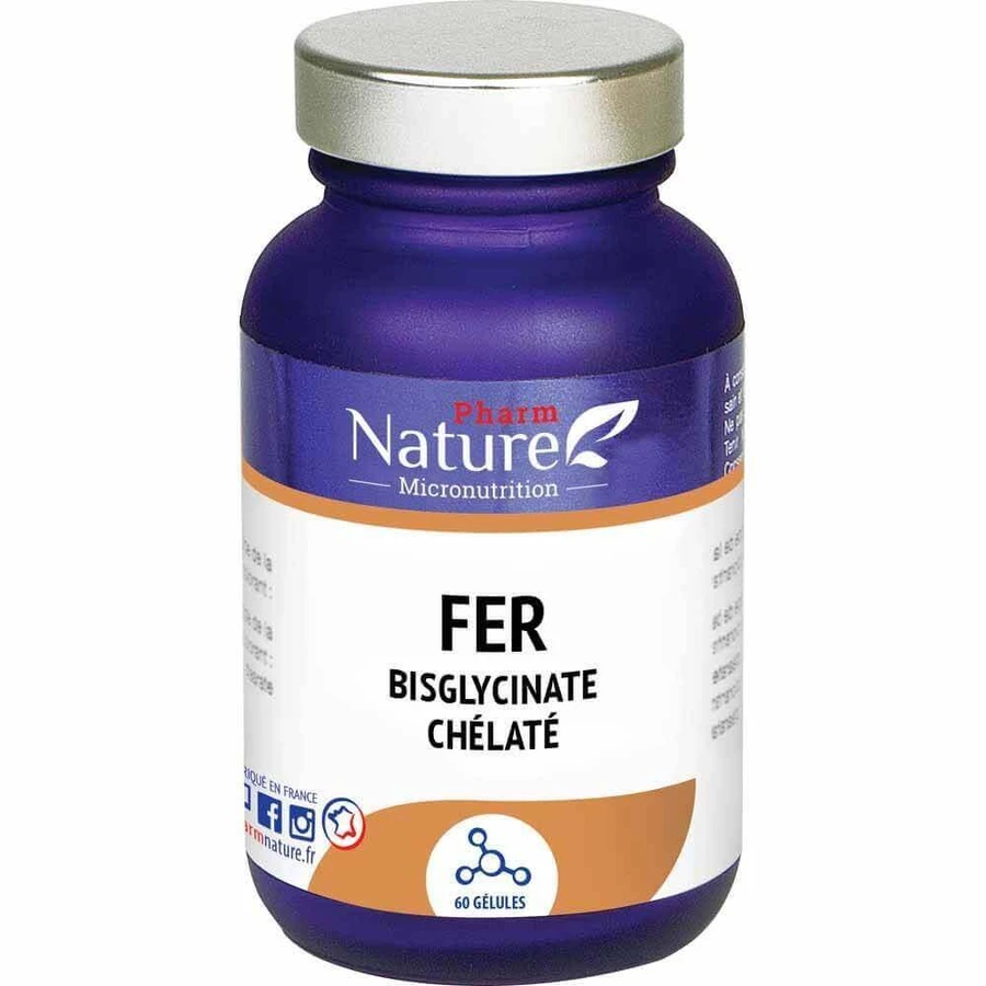 Pharm Nature Micronutrition Заліза бісгліцинат хелат 60 капсул: ціни та характеристики